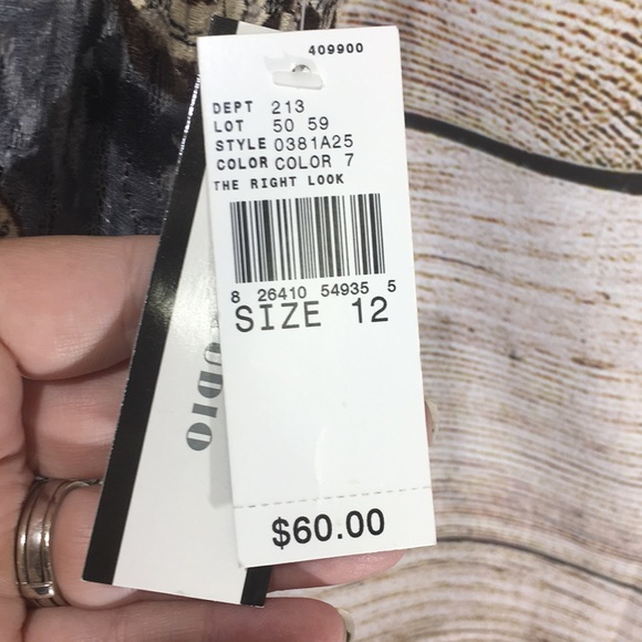 AB studio dress size 12 lace abstract print black - Picture 5 of 8